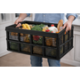 HEM HEM Vouwkrat 32L Zwart – Opvouwbare Opbergkrat – Boodschappenkrat Voor Auto & Thuis – 50×35×25 cm