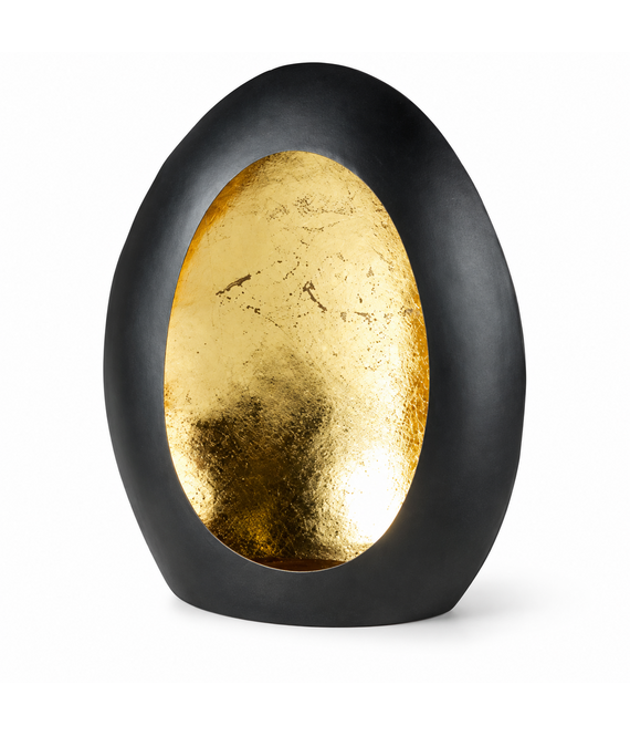 HEM HEM Decoratieve Lantaarn Zwart Goud - Metalen Kaarsenhouder - Sfeerlantaarn 27 x 14,5 x 36 cm - Woondecoratie - Inclusief Microvezeldoekje
