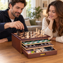 HEM HEM 12-in-1 Houten Spellendoos - Bordspellen en Familiespellen
