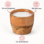 HEM HEM Kaars in Mangohouten Pot Ø10 cm - Houten Kaars - 150 g Wax - 18 Branduren - Lichtbruin - Met Microvezeldoekje