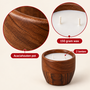 HEM HEM Houten Kaarsen Set 2 Stuks Ø10 cm - Mango- en Acaciahout - 2 x 150 g Wax - 2 x 18 Branduren - Met Microvezeldoekje