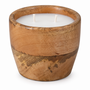 HEM HEM Houten Kaarsen Set 2 Stuks Ø10 cm - Mango- en Acaciahout - 2 x 150 g Wax - 2 x 18 Branduren - Met Microvezeldoekje