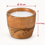 HEM HEM Houten Kaarsen Set 2 Stuks Ø10 cm - Mango- en Acaciahout - 2 x 150 g Wax - 2 x 18 Branduren - Met Microvezeldoekje