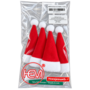 HEM HEM Kerstmuts voor wijnfles - 4 stuks - Rood wit - 20 x 7 cm