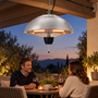 HEM HEM Hangende Terrasverwarmer 1500 W - Halogeen - Elektrisch - Zilver