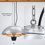 HEM HEM Hangende Terrasverwarmer 1500 W - Halogeen - Elektrisch - Zilver