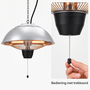 HEM HEM Hangende Terrasverwarmer 1500 W - Halogeen - Elektrisch - Zilver