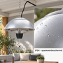HEM HEM Hangende Terrasverwarmer 1500 W - Halogeen - Elektrisch - Zilver
