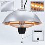 HEM HEM Hangende Terrasverwarmer 1500 W - Halogeen - Elektrisch - Zilver