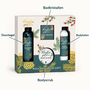 HEM HEM Badset 4-delig - Wellness Cadeauset voor Vrouwen met Douchegel, Bodylotion, Bodyscrub en Badzout - Cadeau voor Haar met Microvezeldoekje