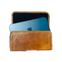 HEM HEM (Rund) Leer Broekriem Hoesje – Geschikt voor iPhone 17 Pro / iPhone 18 Pro – Country Bruin Broekriem Telefoonhoesje