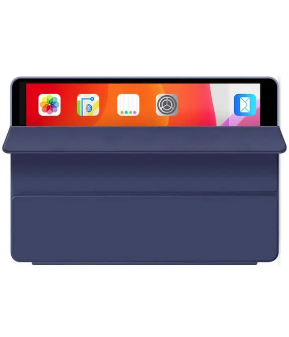 HEM HEM Siliconen iPad Hoes geschikt voor iPad 10 (2025) - 11 inch - Donkerblauw - Vouwbare Autowake Cover - iPad 11 2025 hoes - iPad 2025 Hoes - 11 inch hoes