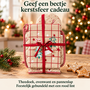 HEM HEM Kerst Keukentextiel Set – Kersttheedoek, Ovenwant en Pannenlap – Kerstdecoratie Keuken – 100% Katoen – Beige/Rood – Met HEM Microvezeldoekje