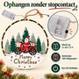 HEM HEM Kerst Raamdecoratie met LED - Kerstman op Fiets - Kerstring 20 cm - Warm Wit - Houten Kersthanger op Batterijen