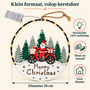 HEM HEM Kerst Raamdecoratie met LED - Kerstman op Fiets - Kerstring 20 cm - Warm Wit - Houten Kersthanger op Batterijen