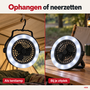 HEM HEM Campinglamp met Ventilator - 2-in-1 LED Tentlamp - 3 Gebruiksstanden - Op Batterijen - Ophangbaar en Staand - 18 cm - Zwart - Inclusief HEM Microvezeldoekje
