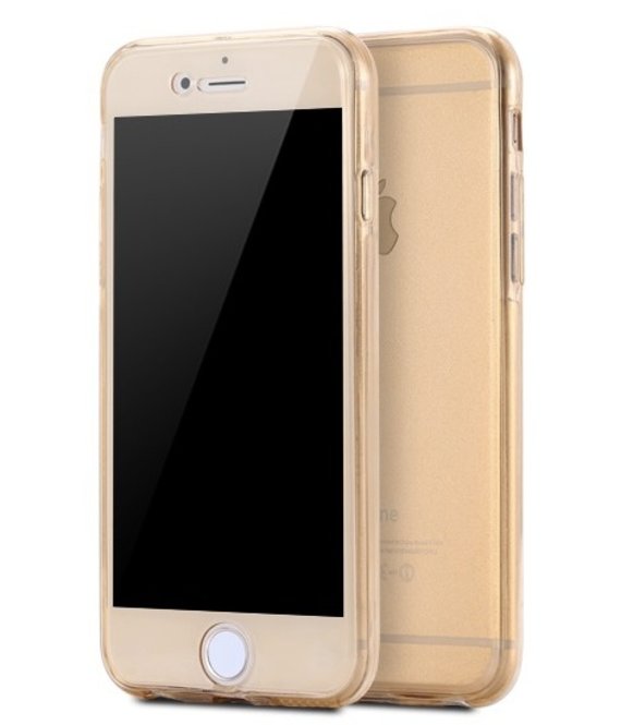 iPhone 6/6S Full protection siliconen goud voor bescherming - Hoesjesweb.nl