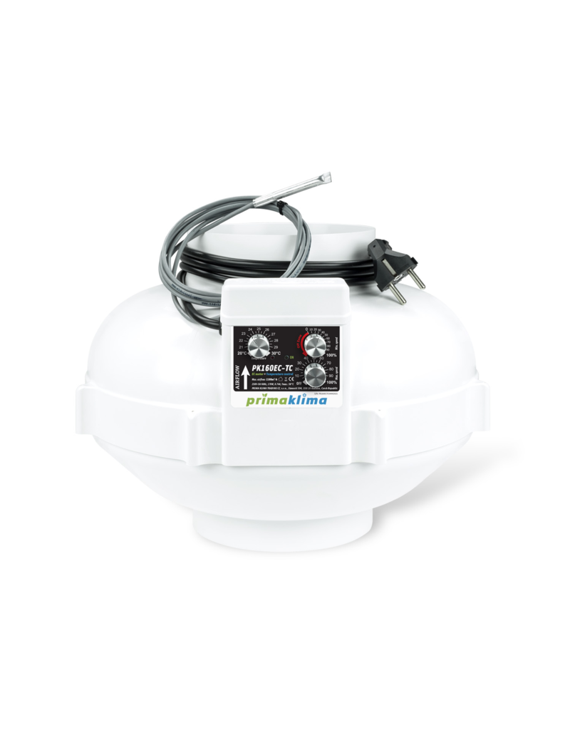 PrimaKlima PrimaKlima EC Ø160mm - 1180 m3/h - Temp Regler - Rohrventilator