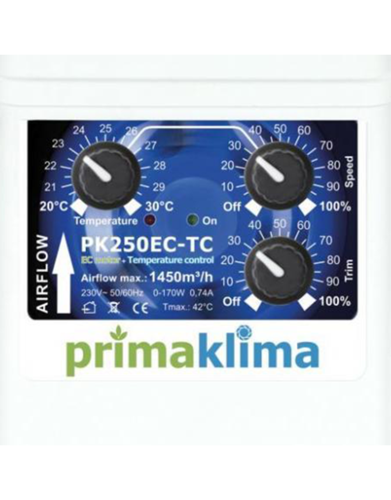 PrimaKlima PrimaKlima EC Ø250mm - 1450 m3/h - Temp Regler - Rohrventilator