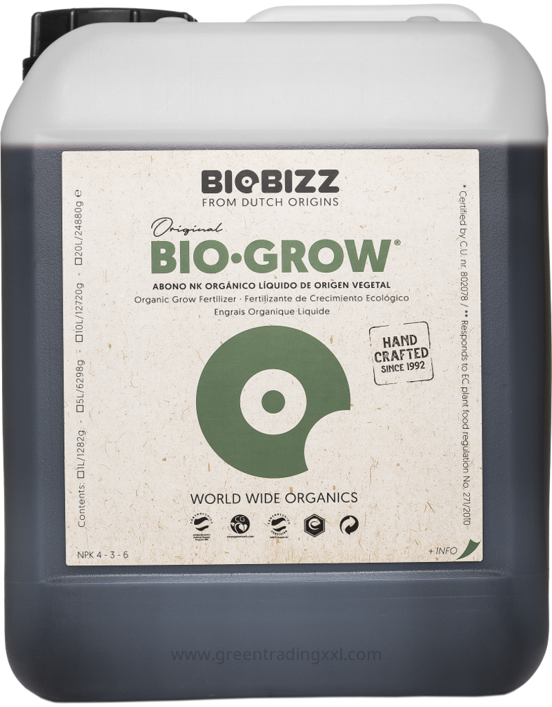 Biobizz Biobizz Bio-Grow 5 ltr - Groeivoeding