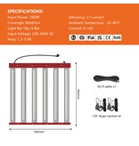 Ralight Ralight LED 360W 6 bars 60x60cm - LED Kweeklamp