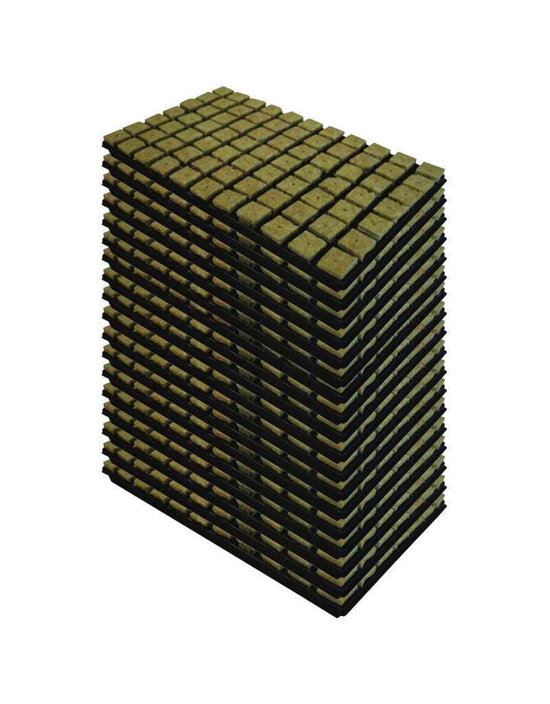 Cultiwool Cultiwool Steenwoltray 4x4 cm 77  per tray (doos 18 trays)