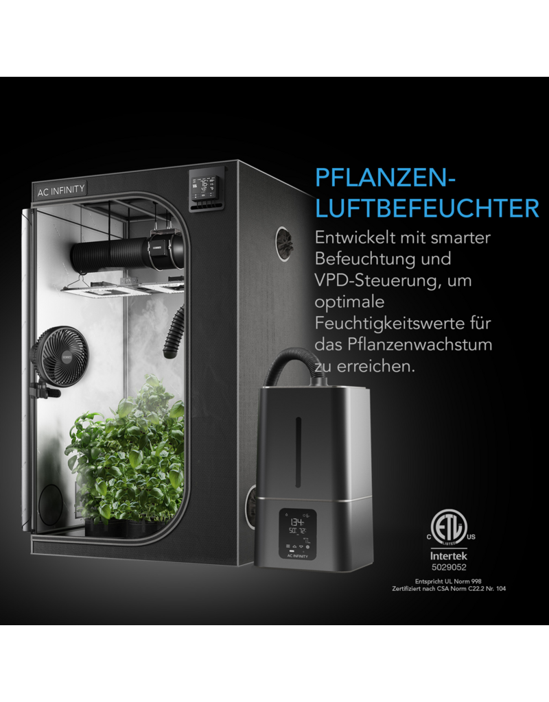 AC Infinity AC Infinity CLOUDFORGE T7 luchtbevochtiger 15 L met intelligente aansturing