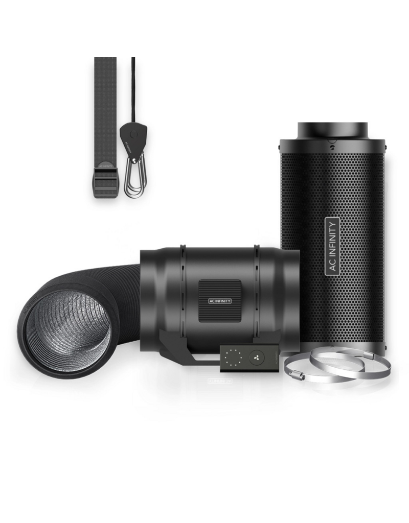 AC Infinity AC Infinity luchtfilterset 200 mm met inline afzuiger en koolstoffilter