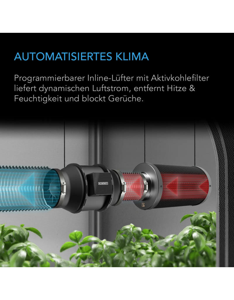 AC Infinity AC Infinity kweektentsysteem 90 x 90 x 180 voor 3 planten