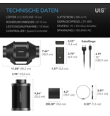 AC Infinity AC Infinity Luftfilterset 100 mm mit Inline-Rohrventilator und Aktivkohlefilter