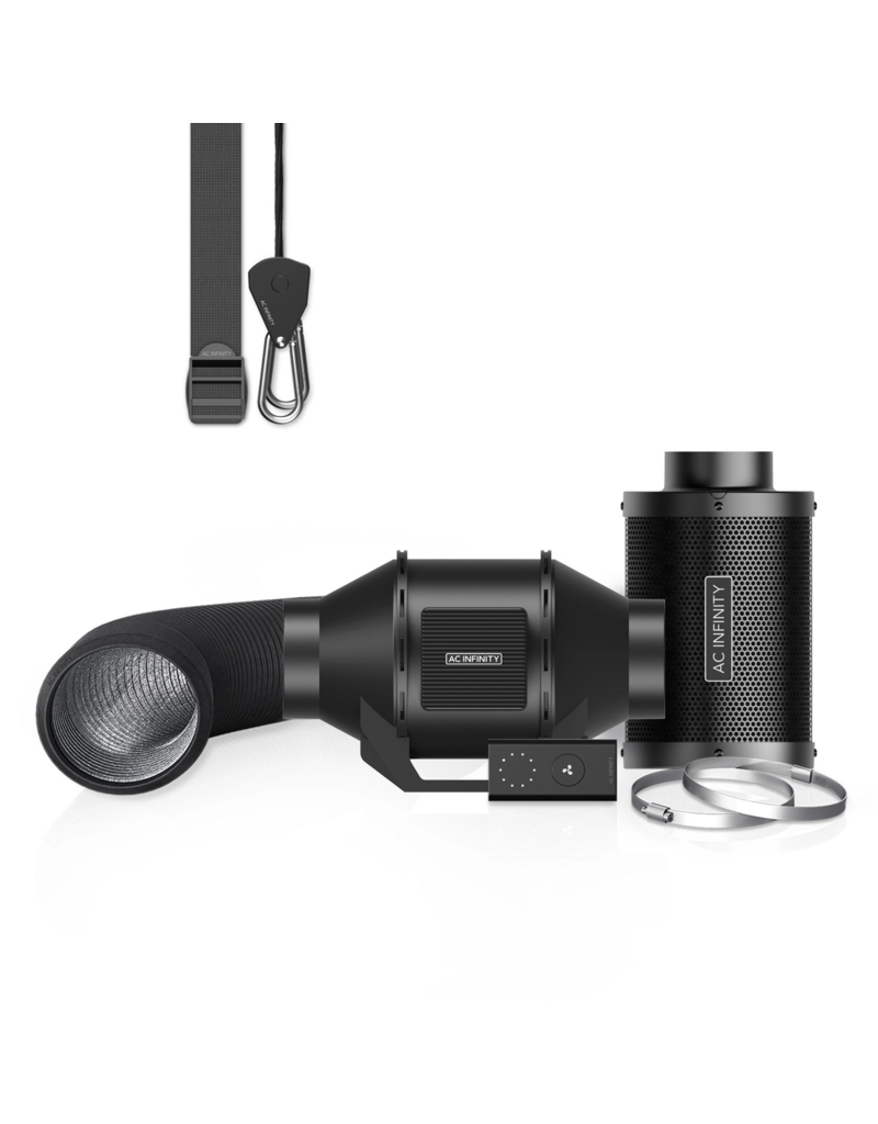 AC Infinity AC Infinity luchtfilterset 100 mm met inline buisventilator en koolstoffilter