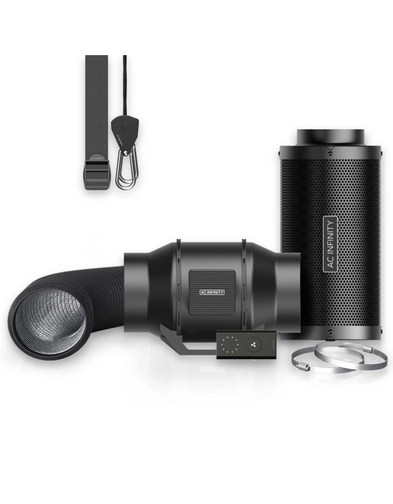 AC Infinity AC Infinity Luftfilterset 150 mm mit Inline-Rohrventilator und Aktivkohlefilter