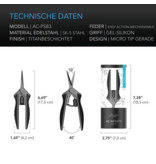 AC Infinity AC Infinity Edelstahlschere mit Reinigungsset, 16.8 cm gerade Klingen