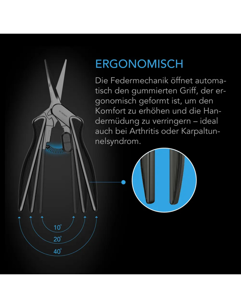 AC Infinity AC Infinity RVS schaar met reinigingsset, 16.8 cm rechte bladen
