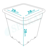 Senkap Kweekpot Senkap PP 14 liter vierkant 28x28x28 cm