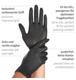 Nitrilhandschuhe Schwarz, 100 Stück/Box