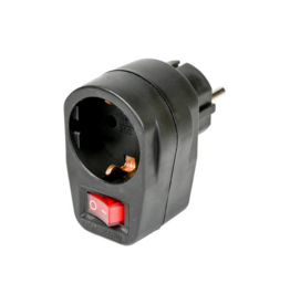 Stopcontact RA + schakelaar zwart