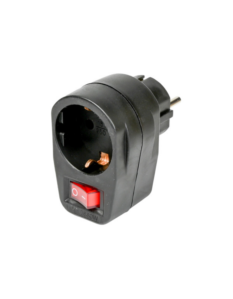 Steckdose + schalter schwarz