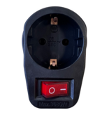 Stopcontact RA + schakelaar zwart