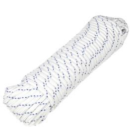 Touw wit/blauw 8 mm x 30 m