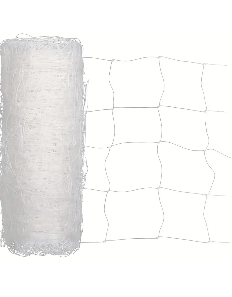 Weißes Pflanzenstütznetz, 1.35 x 10 m, 12 x 15 cm (im Sack)
