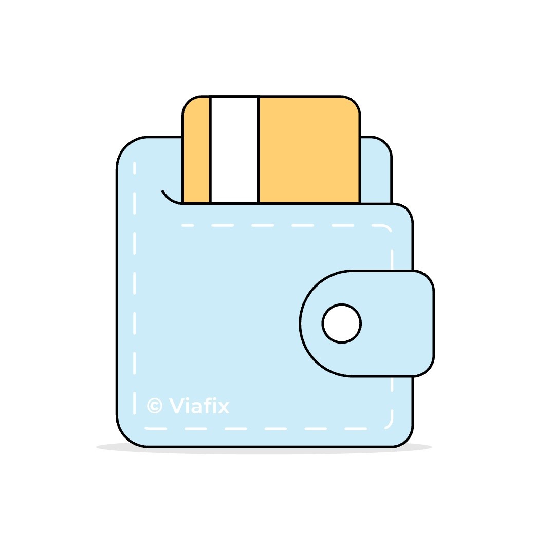 Een demo met waarde: Een mooie blauwe portemonnee.