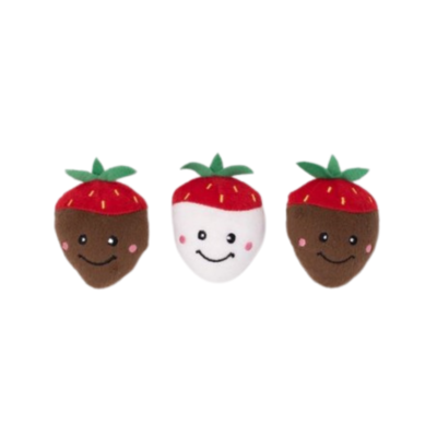 ZippyPaws ZippyPaws - Valentine's - Chocolate Covered Strawberries (3-pack)