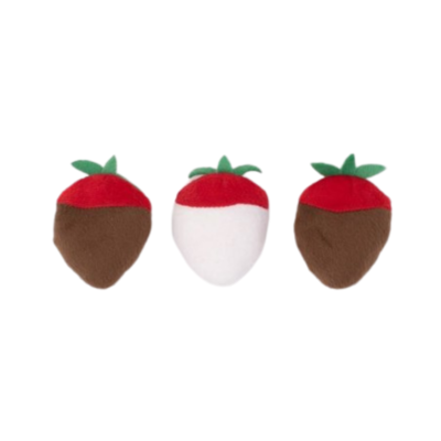 ZippyPaws ZippyPaws - Valentine's - Chocolate Covered Strawberries (3-pack)