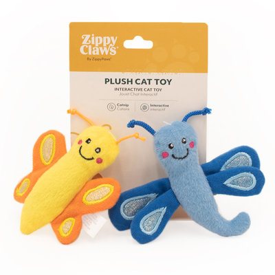 ZippyPaws ZippyClaws 2-Pack Butterfly and Dragonfly