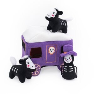 ZippyPaws Halloween Burrow - Haunted Carriage