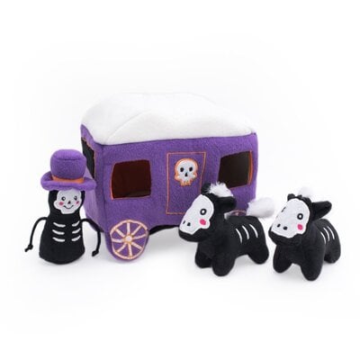 ZippyPaws Halloween Burrow - Haunted Carriage