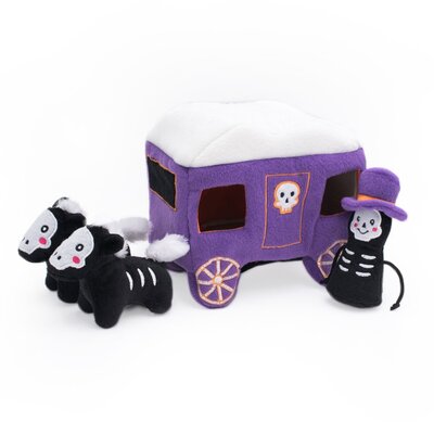 ZippyPaws Halloween Burrow - Haunted Carriage