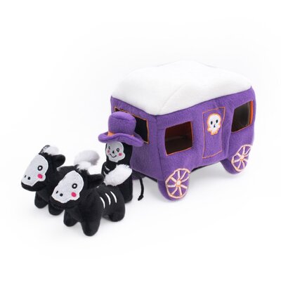 ZippyPaws Halloween Burrow - Haunted Carriage