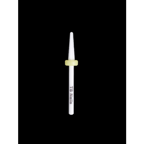 TS Products K12 - TS keramisch bit kegel afgeronde cone smal geel extra fijn TS Products K12 - TS keramisch bit kegel afgeronde cone smal geel extra fijn